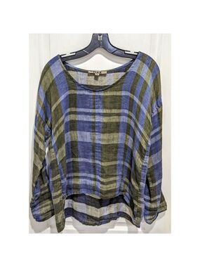 FLAX | Plaid Linen Shirt